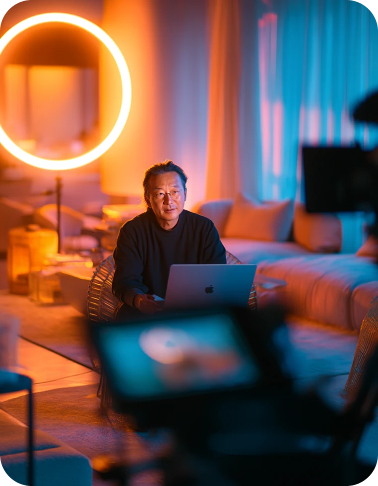 AI visual workflow step 1: interview and brand study