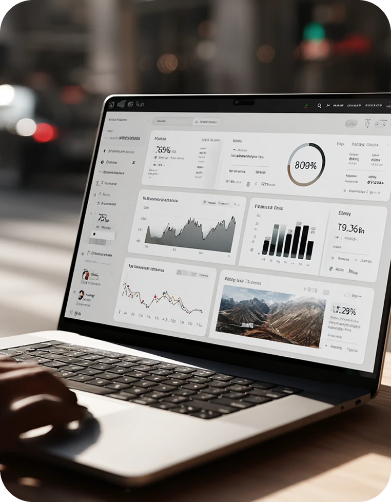 Dashboard measuring conversion rate and lead KPIs